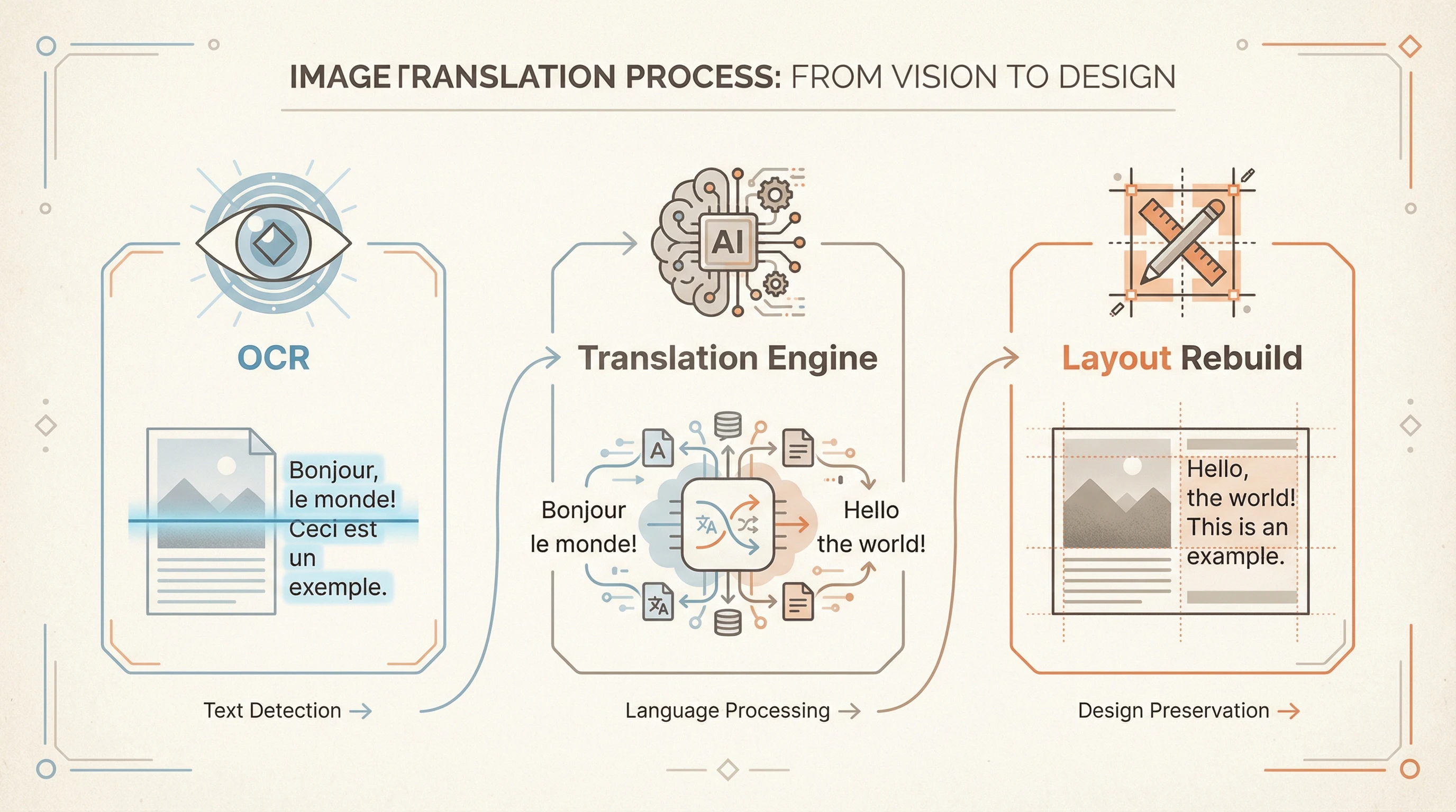 Diagrama do processo de tradução de imagens