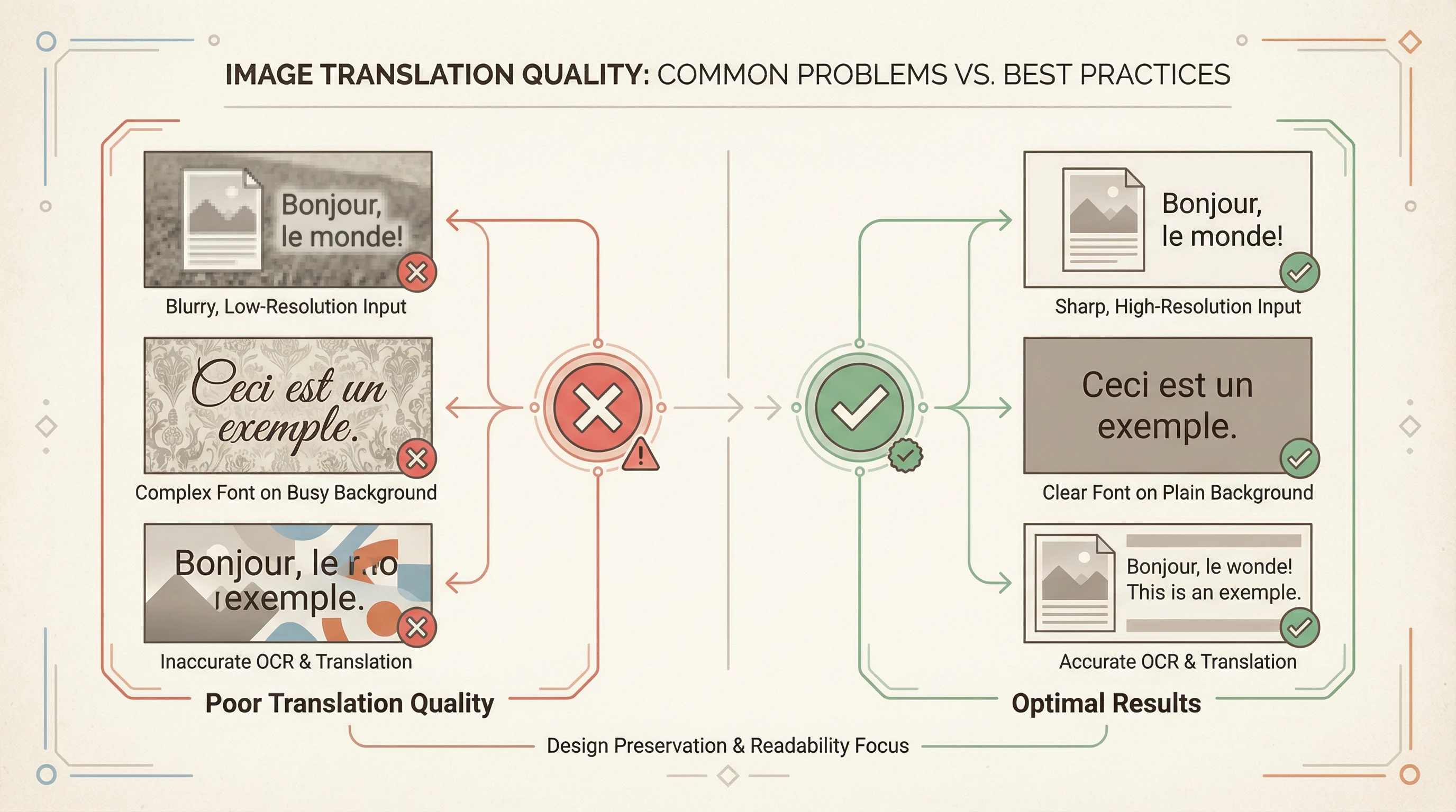 Problemas comuns de OCR vs boas práticas